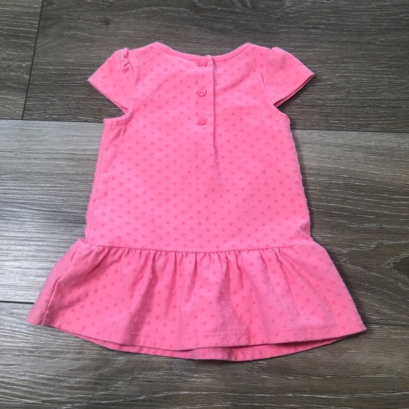 Janie And Jack Swiss Dot Rose Pink Dress Baby Girls Size 0-3 Months - Picture 7 of 7